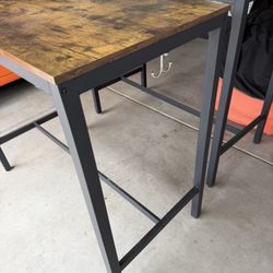 Industrial Rustic High Top Bar Tables – Metal & Wood