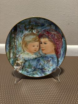 Edna Hibel Porcelain Plate - 8.5”