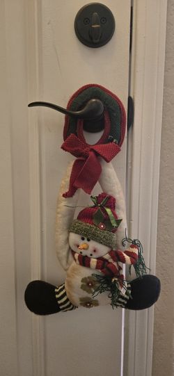 Christmas Snowman Doorknob decoration 