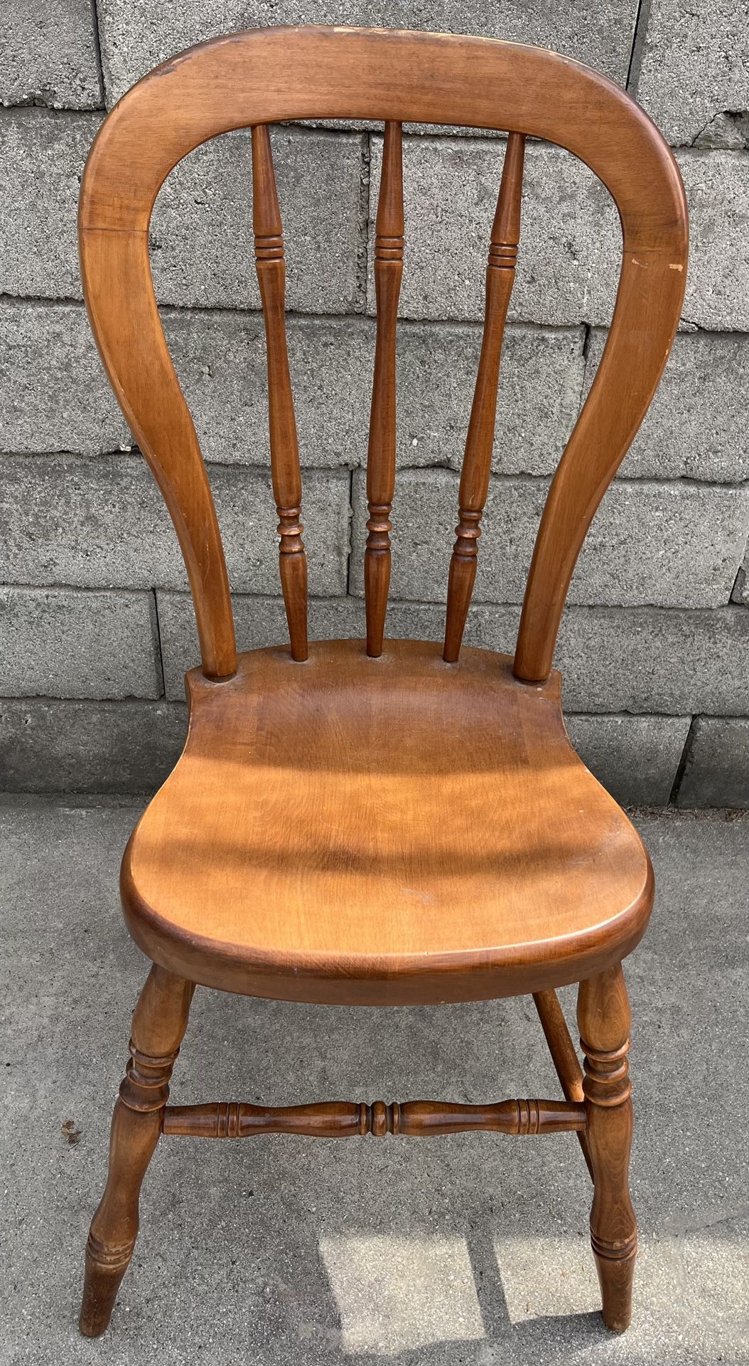 Antique Solid Wood Small Chair USA Made 