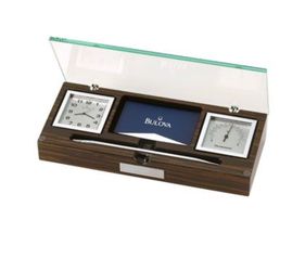 Bulova Clock, Thermometer, Card & Pen Holder! Brand New! Great gift!🎁 