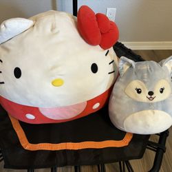 Extra Large Hello Kitty Squishmellow And Bonus Fox 