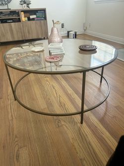Glass coffee table