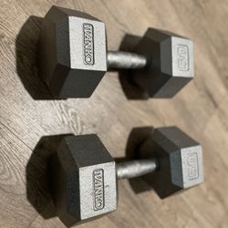 Vintage set.  (2) IVANKO Hex Dumbbells   50 lbs  Total: 100 lbs  $1.8 per pound.
