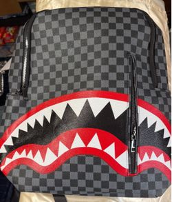 Sprayground Shark Mouth Checkered Backpack