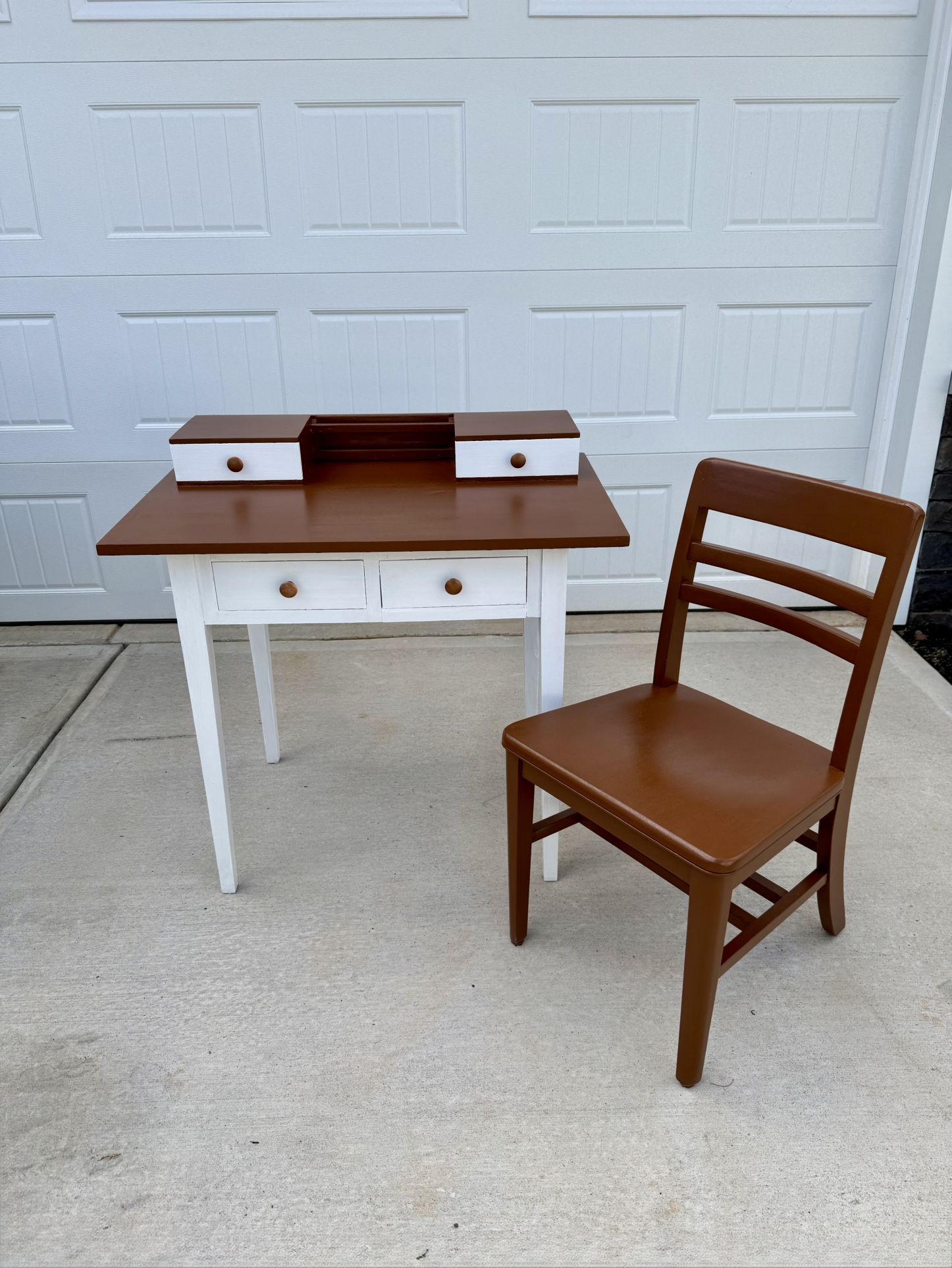 Solid Wood Desk with Chair