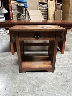 Beautiful Solid Wood Side Table – Matching Pieces Available  Beautiful solid wood side table that works perfectly as an end table or nightstand. Very 