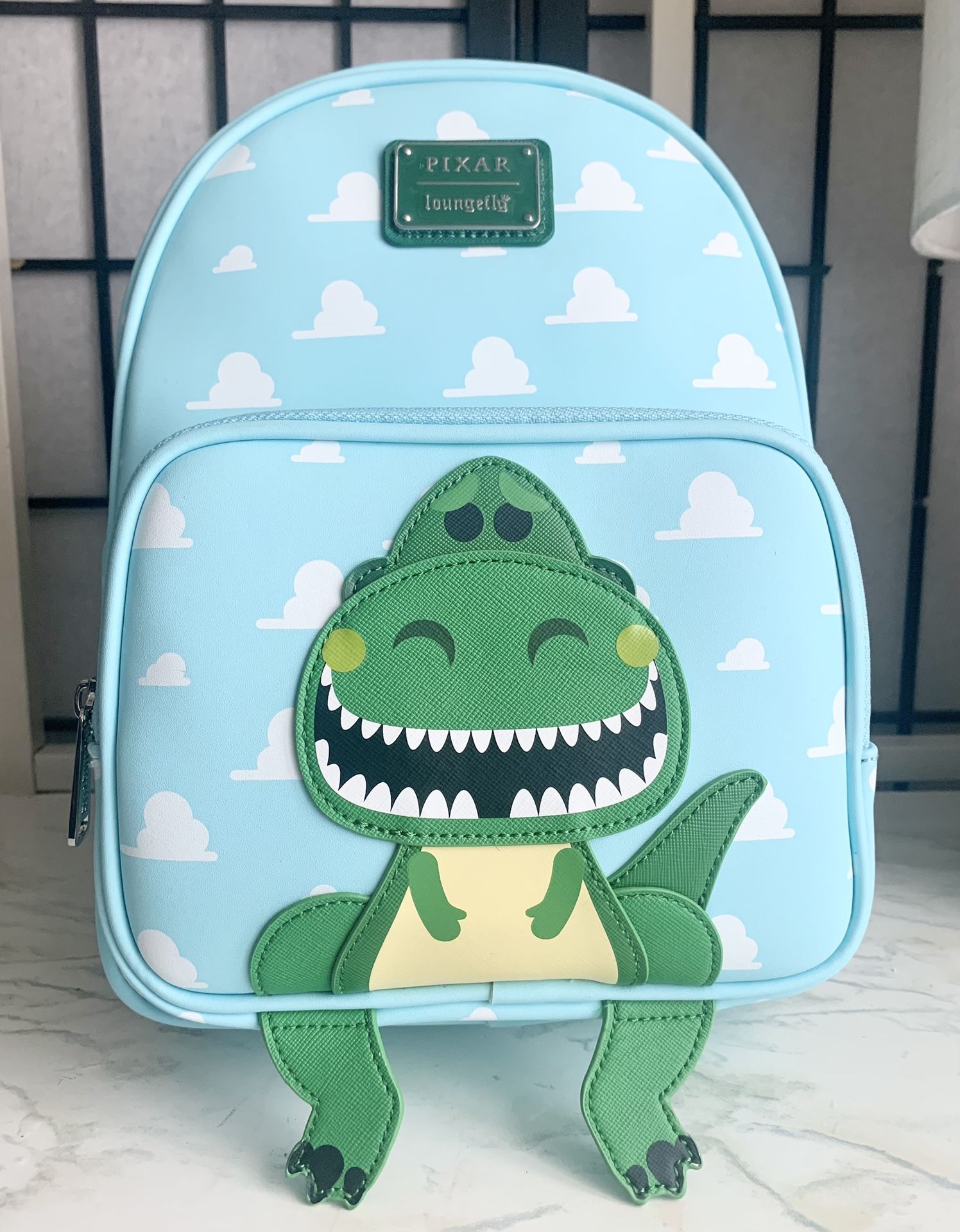 dino toy story green mini backpack Kids in Alien Backpack Features Include Shiny Silver Loungefly x Disney Pixar Toy