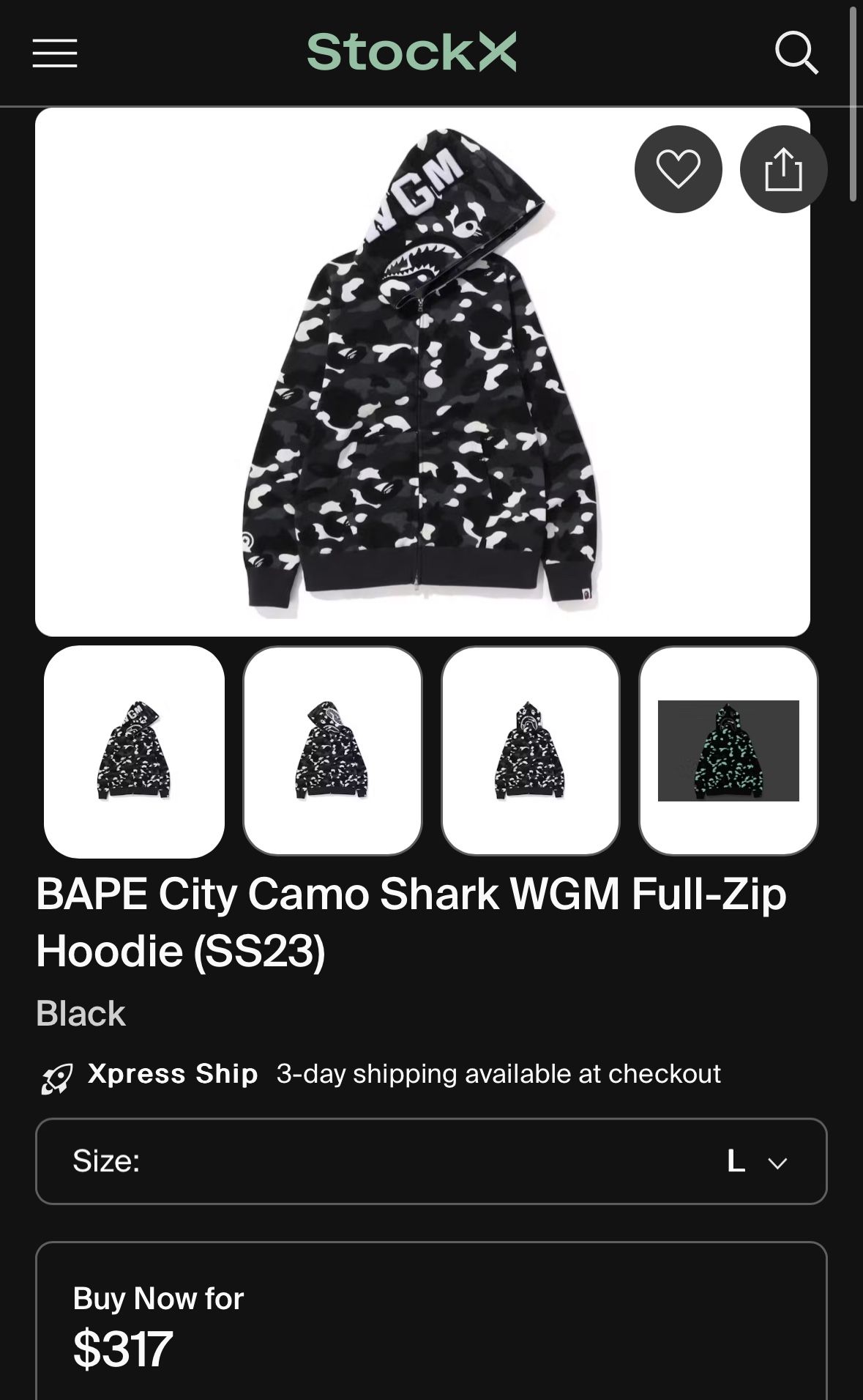 BAPE City Camo Shark WGM Full-Zip Hoodie (SS23)