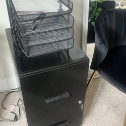 File Cabinet Black With Keys 