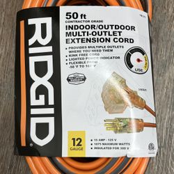 New 50ft RIDGID Extension Cord 