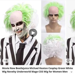 Beetle Juice Black And White Stripe Suit Halloween Costume XL