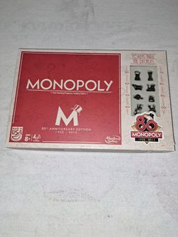 Monopoly 80th Anniversary Edition Board Game In Excellent New Condition (Is Complete Nothing Missing)