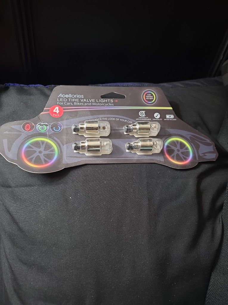 4 led tire valve light for car or bikes and motorcycles $8