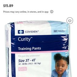 Heavy Duty Pampers Diapers Girls 3T To 4T Trainings Pants