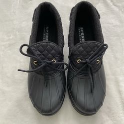 Sperry Duckling Matte Black Boots