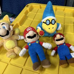Mario Bros Plushies Like New 