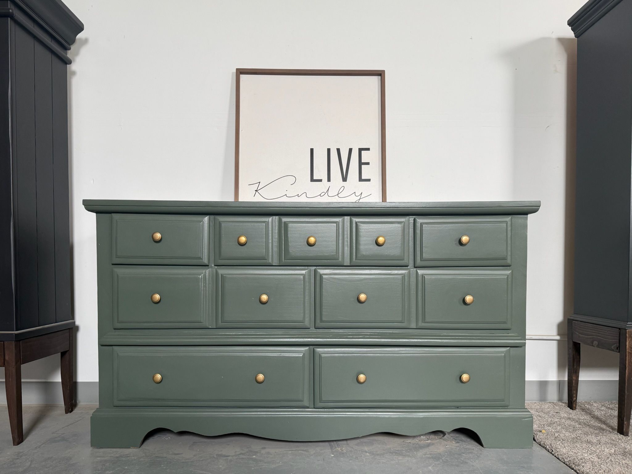 Sage Green Dresser (Delivery Available)