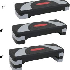Zeny 30" Aerobic Stepper Adjust 4"-6"-8" Indoor Cardio Step Fitness Exercise With Risers