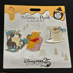 Disney Pins: Pooh and Owl Set - Hundred Acre Wood Series - April