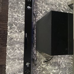 Samsung TV Sound Bar and Woofer