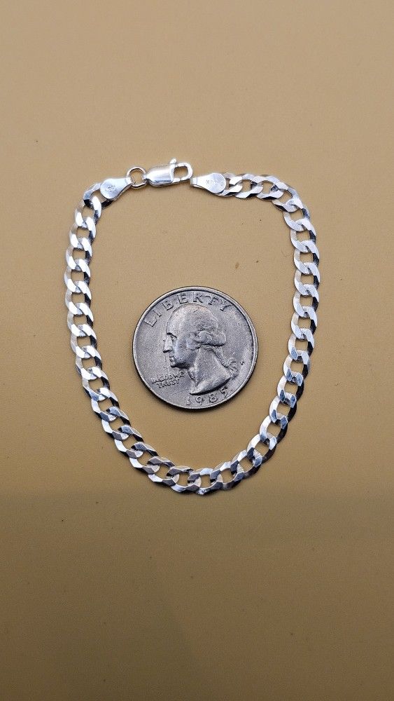 ✨ 7” S925 Cuban Bracelet — 5mm — High Polish ✨