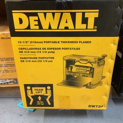 DeWALT DW734 12-1/2" Thickness Three Knife Head Wood Planer Tool - 15 Amp