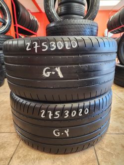275 30R 20 GOOD YEAR EAGLE F1 RUN FLAT TIRES 2753020 USED TIRES (PAIR) MOUNT BALANCE INCLUDED