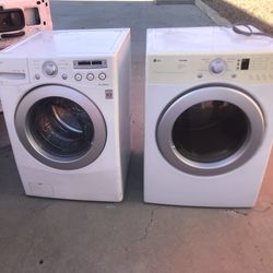 LG front-load washer and dryer set