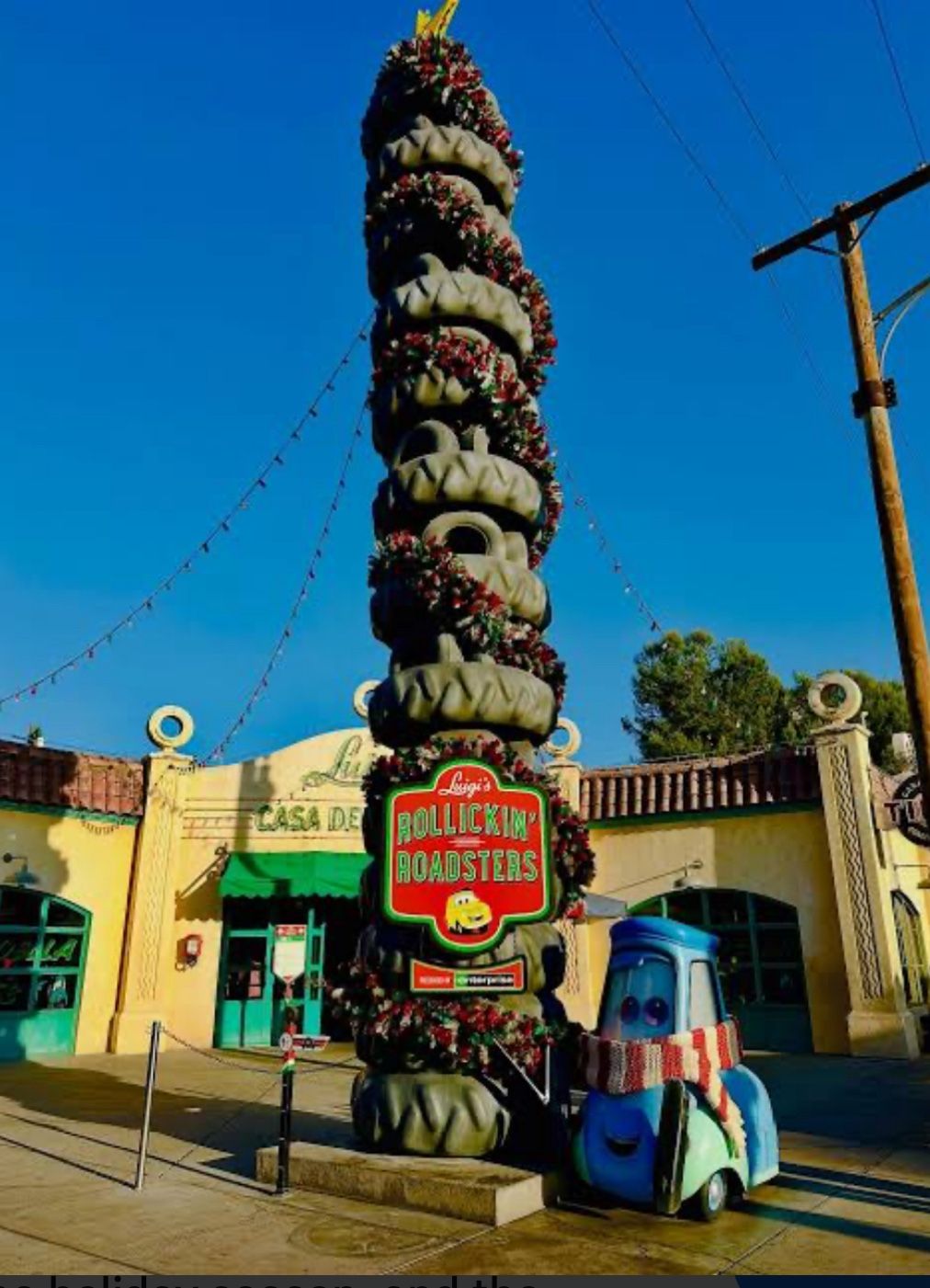 Disneyland Christmas Decorations used in Carsland