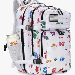  25L Tactical Military Backpack Small Travel Rucksack for Men and Women Assault Pack Bug Out Bag Molle Daypack Gym Backpack with Bottle Holder (Cat Pa