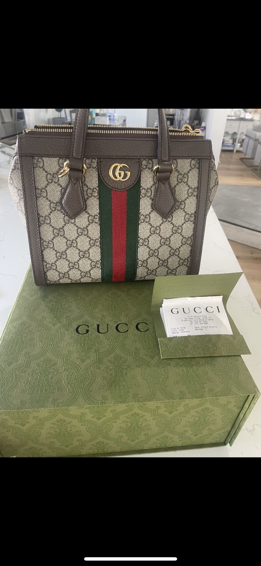 Gucci Small Ophidia Tote (Authentic) 