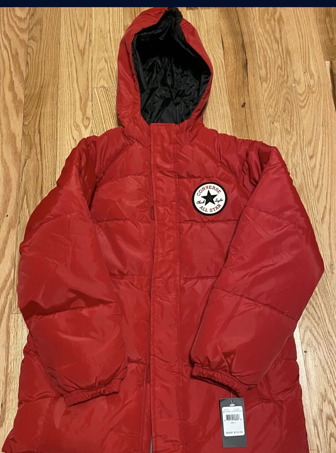 Converse Hoodie Jacket Red Size Red