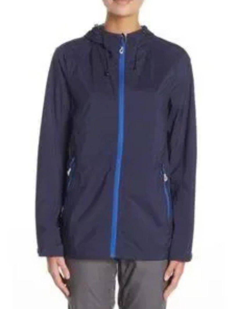New Large Womens Gerry Ultralight Rain Shell Jacket Hooded Rei North Face Marmot Patagonia Columbia Rab Hiking Backpacking Waterproof