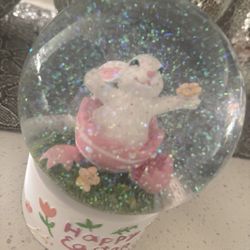 Happy Easter snow globe decor New 
