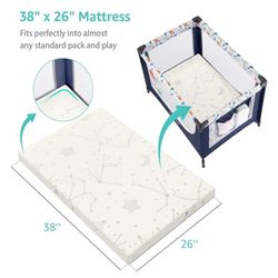 NEW mattress for pack & play size baby bassinet NUEVO colchon para cunas plegables pack & play