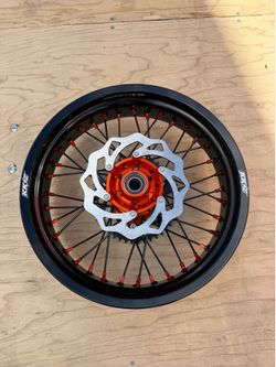 KKE Supermoto Wheel Set of 2 – KTM Orange Hubs – Excellent Condition