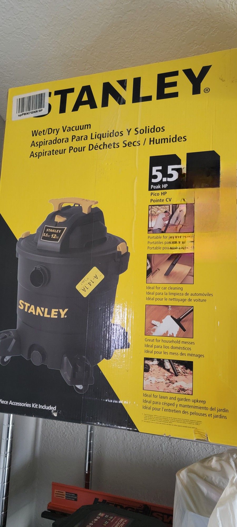Stanley 3 In 1 Wet/Dry/Blower Vacuum