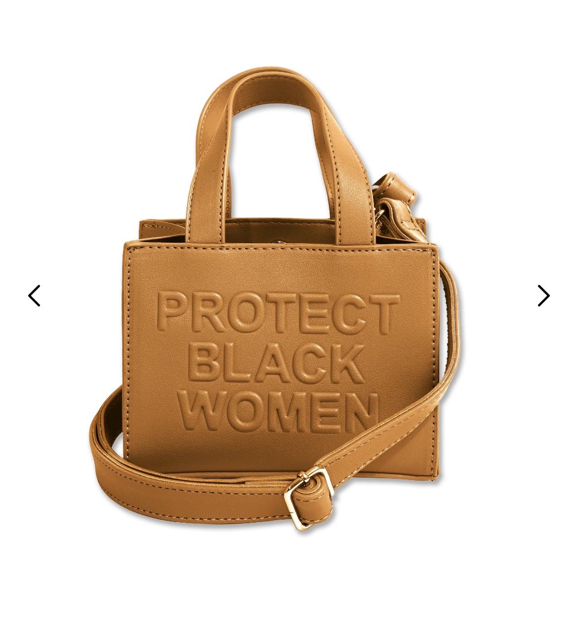 Protect Black Women - VEGAN LEATHER MINI BAG (CARAMEL)