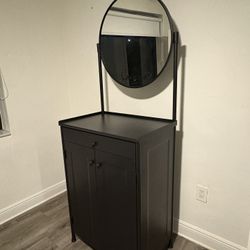 Metal Vanity With Mirror 