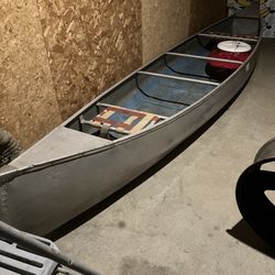 Seventeen Foot Aluminum Canoe 