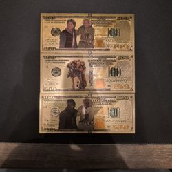 Back To The Future 24k Gold Foil $100 Bill