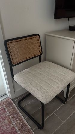 Dining chair with Rattan Backrest $65