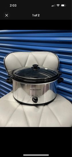Hamilton Beach 6 Qt Stainless Steel Slow Cooker w/ Glass Lid, Keep Warm