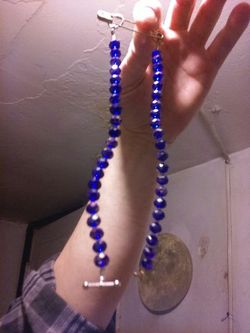 True blue Swarovski AB Crystal Clear bracelets in silver/ gold tone.