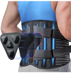 Back Brace for Lower Back Pain Relief with 3D Lumbar Pad, 6X Back Support Belt With Alternative Strips for Men/Women, Soft Breathable Mesh Fabric Lumb