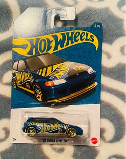 2025 Hot Wheels '92 Honda Civic EG from the 58th Anniversary Pearl & Chrome series
