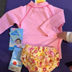 I Play 3-6 Month Girls Swimsuit