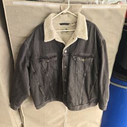 Levi's Denim Jacket W Fleece 2xl 
