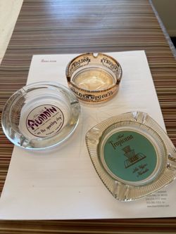Vintage ash trays (Hotels Aladdin, Tropicana, Golden Nugget)